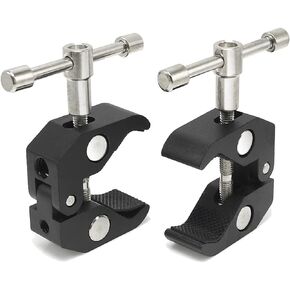 LS PHOTOGRAPHY [2PACK] Super Clamp Camera Clamp 1/4"-20 and 3/8"-16 Thread for Cameras, Lights, Umbrellas, Plate Glass, Cross Bars, Hooks, Shelves, Photo Accessories, LGG866 in Kuwait