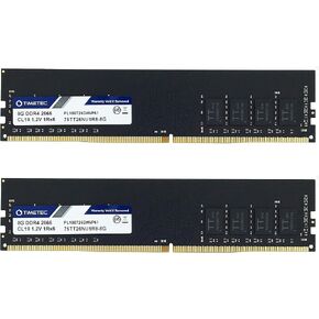 Timetec 32GB KIT (2x16GB) DDR4 2666MHz (PC4-2666V) PC4-21300 UDIMM Desktop RAM – 288-Pin 1.2V CL19 Non-ECC Unbuffered DIMM Memory Module Upgrade in Kuwait
