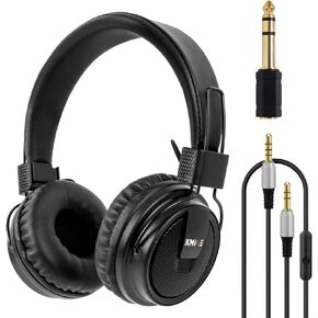 سماعات رأس ستيريو من لوتيوزيك قابلة للطي سوبر باس كاملة الحجم فوق الأذن لهاتف الكمبيوتر الشخصي من Kmise (قطعتان) in Kuwait