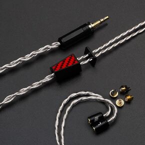 HiFiGo Effect Audio X Griffin Earphone Cable, 4-Wire High-Purity Copper Silver Plated IEMs Cable with Interchangeable ConX Connector and TermX Plug (4.4mm)