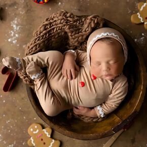 Zeroest Chrismas Newborn Photography Props Newborn Boy Girl Photography Xmas Outfits Baby Photo Santa Photoshoot Costume