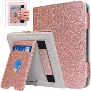 ACdream Case for Nook Glowlight 4 2021 / Nook GlowLight 4e 2022, Hands Free Stand Protective Durable Premium PU Leather Cover with Magnet Closure, Hand Strap, Card Slot,Glitter Rose in Kuwait