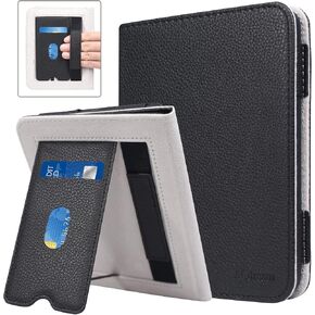 حافظة ACdream لهاتف Nook Glowlight 4 2021 / Nook GlowLight 4e 2022، غطاء حماية متين من جلد البولي يوريثان الممتاز مع قفل مغناطيسي، حزام يد، فتحة للبطاقات، ذهبي وردي in Kuwait