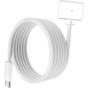 كابل Aurioen 140 واط USB-C إلى كابل مغناطيسي 3، كابل شحن آمن متوافق مع MacBook Pro 2021 M1 Pro & Max 14" 16"، MacBook Air 2022 M2، MacBook Pro 2023 M2 Pro & Max 14" 16" - 6.6 قدم in Kuwait