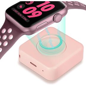 Manopola Portable Charger for Apple Watch 1200mAh, Wireless Magnetic iWatch Charger with Keychain Travel Portable Power Bank for iWatch Series 9/8/7/6/5/4/3/2/SE/Ultra1/2