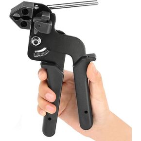 Stainless Steel Zip Ties Cutter,Cable Ties Gun,Zip Tie Tension Tool,Metal Zip Ties Gun for Stainless Steel Cable Ties Cutting(Black) in Kuwait