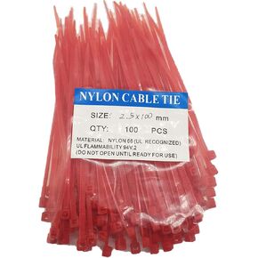 4 Inch Green Zip Ties (100 Pieces) 18lb Strength, Nylon Cable Wire Ties in Saudi Arabia