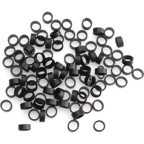 Ruwado 200 Pcs Silicone Cable Ties 12 MM OD Reusable Rubber Bands for Wire Cord Cable Management Home Office School Organization (Transparent)