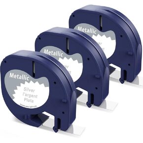 Label KINGDOM Compatible with DYMO LetraTag 91332 Plastic Label Tape, Black on Yellow, 1/2 Inch x 13 Feet Label Maker Refill Used for DYMO LetraTag LT100H LT100T Plus QX50, 3-Pack in Saudi Arabia