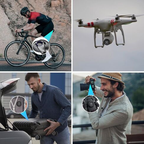 ELZO AirTag حامل 4 عبوات، حافظة AirTag مضادة للماء IPX8 مع لاصق 3M، ملصق AirTag مخفي مضاد للصدمات ومقاوم للخدش، حامل لاصق AirTag للدراجة، المحفظة، التلفزيون، الطائرة بدون طيار، الكاميرا، الأمتعة in Kuwait