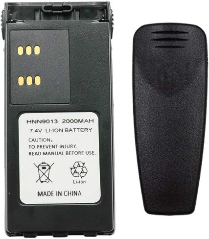 Teseko HNN9008A HNN9008 HNN9009 HNN9009A HNN9013A 7.4V 2000mAh NI-MH Two-Way Radio Battery Replacement for Motorola HT750 HT1225 HT1250 GP320 GP328 GP338 GP328 PR860 with Belt Clip in Saudi Arabia