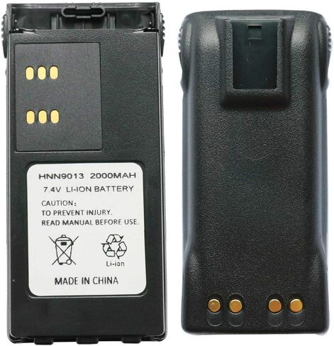 Teseko HNN9008A HNN9008 HNN9009 HNN9009A HNN9013A 7.4V 2000mAh NI-MH Two-Way Radio Battery Replacement for Motorola HT750 HT1225 HT1250 GP320 GP328 GP338 GP328 PR860 with Belt Clip in Saudi Arabia