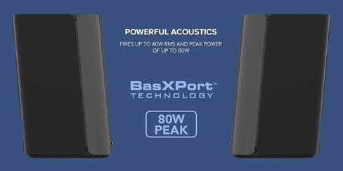 Creative T100 2.0 Compact Hi-Fi Speakers, up to 80W Peak Power with Bluetooth 5.0, Optical-in, AUX-in, Wide Soundstage and Audio Clarity with Bass Control for Computers and Laptops (Black) in Saudi Arabia