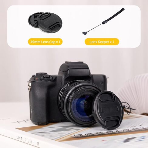 غطاء عدسة مركزي سهل التركيب مقاس 49 مم، غطاء عدسة أمامية للكاميرا JJC لكاميرا Canon Nikon Fujifilm Sony Olympus Panasonic أي عدسة مع زنبركات مرشح 49 مم يستبدل الغطاء الأصلي مع حافظة غطاء عدسة مجانية - عبوتان in Kuwait