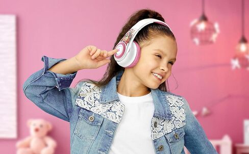eKids Disney Princess Bluetooth Headphones with EZ Link+, Wireless Headphones with Microphone and Audio Cable, Kids Headphones for School, Home, or Travel in Saudi Arabia