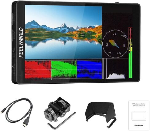 FEELWORLD F7 PRO 7 Inch 3D LUT Touch Screen DSLR Camera Field Director AC Monitor F970 External Power and in Saudi Arabia