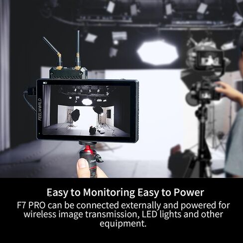 FEELWORLD F7 PRO 7 Inch 3D LUT Touch Screen DSLR Camera Field Director AC Monitor F970 External Power and in Saudi Arabia