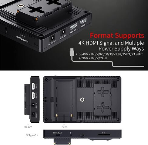 FEELWORLD F7 PRO 7 Inch 3D LUT Touch Screen DSLR Camera Field Director AC Monitor F970 External Power and in Saudi Arabia