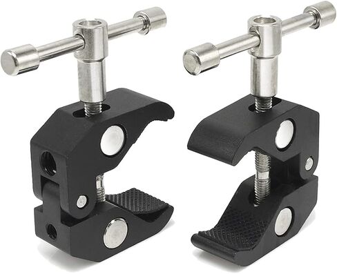 صورة LS [2 حزمة] مشبك كاميرا بمشبك فائق 1/4 بوصة -20 و3/8 بوصة -16 خيط للكاميرات والأضواء والمظلات وزجاج اللوحة والبارات الصليب والخطافات والرفوف وملحقات الصور LGG866 in Kuwait