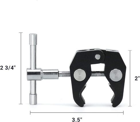 صورة LS [2 حزمة] مشبك كاميرا بمشبك فائق 1/4 بوصة -20 و3/8 بوصة -16 خيط للكاميرات والأضواء والمظلات وزجاج اللوحة والبارات الصليب والخطافات والرفوف وملحقات الصور LGG866 in Kuwait