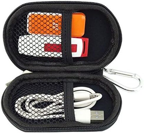 [حافظة محرك فلاش USB] - حامل منظم الملحقات الإلكترونية المحمول المقاوم للماء والصدمات من Lensfo / حقيبة محرك فلاش USB - وردي in Kuwait