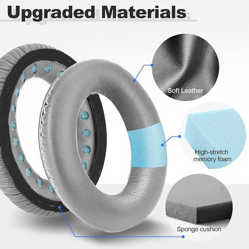 وسائد أذن بديلة من MOLOPPO لسماعات الرأس Bose QuietComfort 35 (QC35) وQuiet Comfort 35 II (QC35 ii)، وسادات الأذن مع جلد أكثر نعومة، وإسفنج عازل للضوضاء، وسمك إضافي، أسود in Kuwait