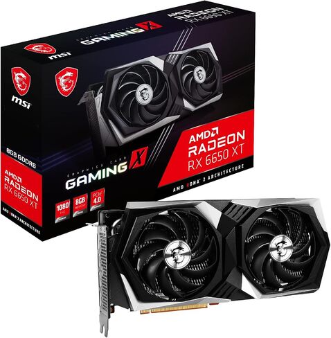 MSI Gaming Radeon RX 6650 XT 128-bit 8GB GDDR6 DP/HDMI Dual Torx 4.0 Fans FreeSync VR Ready OC Graphics Card (RX 6650 XT Gaming X 8G) in Saudi Arabia