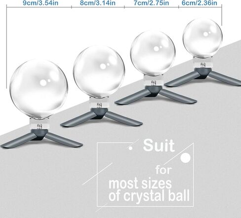 كرة تصوير كريستالية من MerryNine K9، كرة كريستال بعدسة K9 مع حامل ثلاثي صغير، قاعدة كريستالية لواجهة الكاميرا العالمية وحقيبة، لتعليم الديكور الفني لفيزياء الطيف الضوئي، (80 مم) in Kuwait