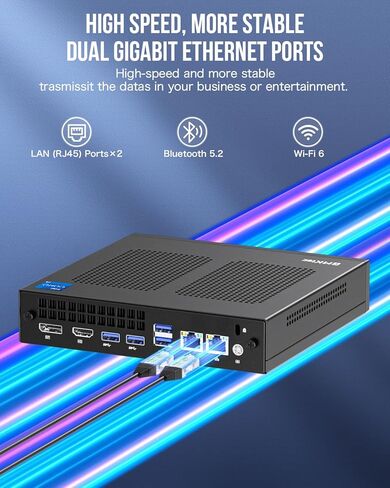 كمبيوتر GMKtec M4 صغير Intel i9-11900H(4.9 جيجا هرتز) 8C/16T، أجهزة كمبيوتر صغيرة 32 جيجا DDR4 1 تيرابايت M.2 NVMe PCIe4.0 SSD مع 6 منافذ USB، ثلاثي HD 4K، WiFi6/BT5.2 in Kuwait