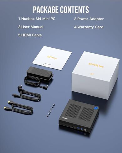 كمبيوتر GMKtec M4 صغير Intel i9-11900H(4.9 جيجا هرتز) 8C/16T، أجهزة كمبيوتر صغيرة 32 جيجا DDR4 1 تيرابايت M.2 NVMe PCIe4.0 SSD مع 6 منافذ USB، ثلاثي HD 4K، WiFi6/BT5.2 in Kuwait