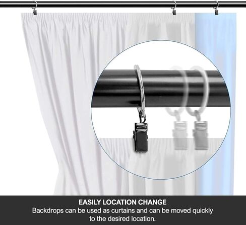 LimoStudio Photo Video Studio 10 ft. Width Adjustable Background Stand Backdrop Support Structure System Kit with Photo Clamp and Sand Bag, Photography Studio, AGG2348V2 in Kuwait