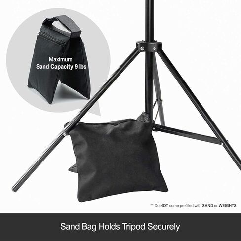 LimoStudio Photo Video Studio 10 ft. Width Adjustable Background Stand Backdrop Support Structure System Kit with Photo Clamp and Sand Bag, Photography Studio, AGG2348V2 in Kuwait