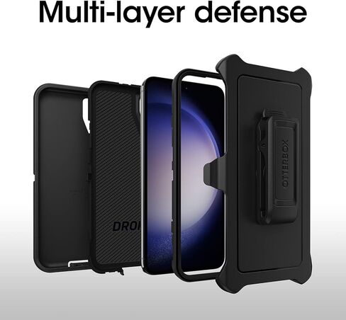 OtterBox Galaxy S23+ Bundle: Defender Series Screenless case (Black) & Alpha Flex Screen Protector in Kuwait