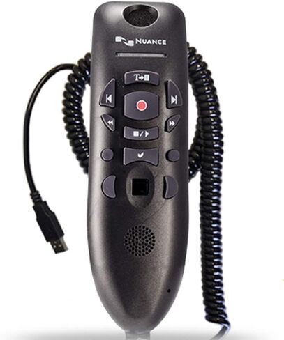 ميكروفون Nuance PowerMic III لجهاز Dragon، سلك ملفوف، إملاء المستندات والتحكم في جهاز الكمبيوتر الخاص بك - كل ذلك عن طريق الصوت، [قرص كمبيوتر شخصي] سماعة Dragon USB، إملاء المستندات والتحكم في جهاز الكمبيوتر الخاص بك in Kuwait