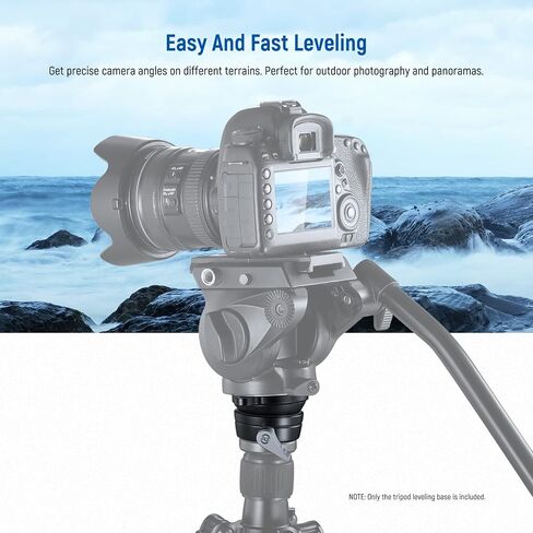 NEEWER Tripod Leveling Base (⌀50mm) Camera Leveler, Bubble Level Aluminum Adjusting Plate with 1/4" 3/8" Mounting Screw Compatible with Canon Nikon Sony DSLR Camera Camcorder, GM11 in Kuwait