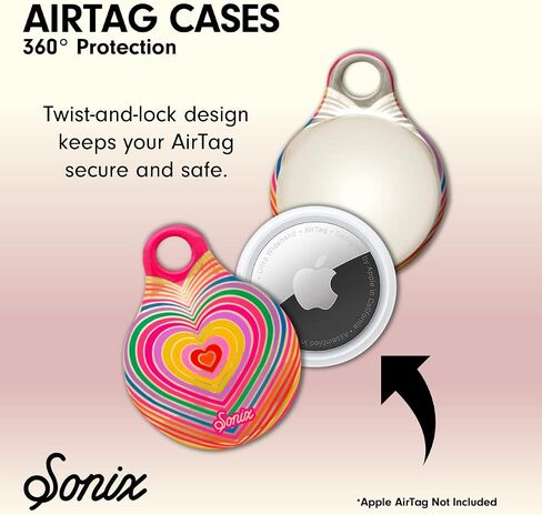 Sonix Cases for Apple AirTags - AirTag Hard Cover Protective Case - AirTag Holder Keychain | Gingham Pink in Saudi Arabia