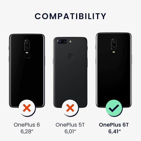 kwmobile Case Compatible with OnePlus 6T Case - Slim Protective TPU Silicone Phone Cover - Forest Green in Kuwait