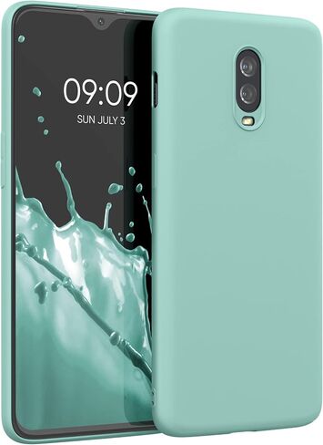 kwmobile Case Compatible with OnePlus 6T Case - Slim Protective TPU Silicone Phone Cover - Forest Green in Kuwait