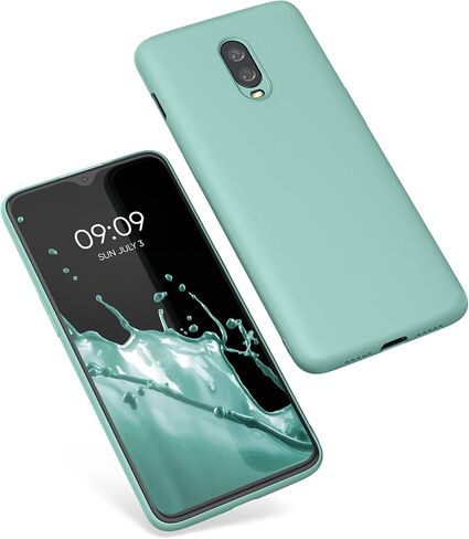 kwmobile Case Compatible with OnePlus 6T Case - Slim Protective TPU Silicone Phone Cover - Forest Green in Kuwait