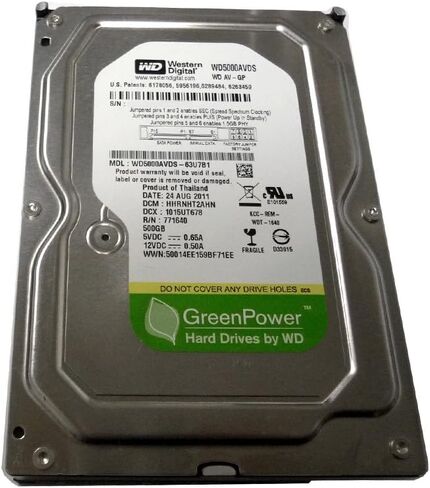 Western Digital WD5000AVDS 500GB 5400RPM 32MB Cache SATA 3.0Gb/s 3.5inch Internal Hard Drive (for Desktop PC, Surveillance Storage) (Renewed) in Saudi Arabia