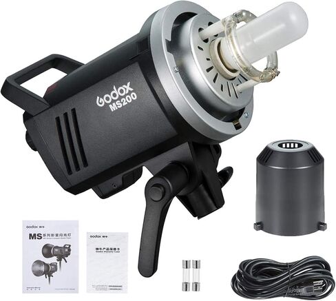 Godox MS200 200WS 2.4G Wireless X System Studio Flash,5600±200k Color Temperature,0.1-1.8S Recycle Time,Using Godox X1 Trigger & XT16 Transmitter or xpro and x2 Trigger to remotely Control in Saudi Arabia