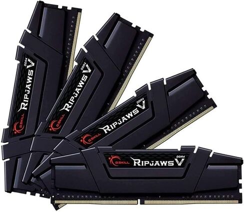 G.SKILL Ripjaws V Series (Intel XMP) DDR4 RAM 128GB (4x32GB) 3200MT/s CL16-18-18-38 1.35V Desktop Computer Memory UDIMM - Black (F4-3200C16Q-128GVK) in Kuwait