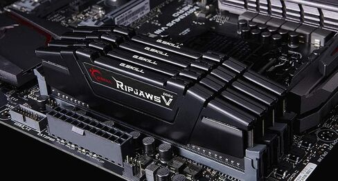 G.SKILL Ripjaws V Series (Intel XMP) DDR4 RAM 128GB (4x32GB) 3200MT/s CL16-18-18-38 1.35V Desktop Computer Memory UDIMM - Black (F4-3200C16Q-128GVK) in Kuwait