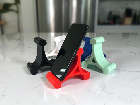 Skalene Phone Stand - 100% Silicone Rubber, Adjustable Phone Holder, Prop, Rest - Desk, Office, Home, Kitchen Accessory (Flash Red) in Kuwait
