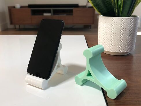 Skalene Phone Stand - 100% Silicone Rubber, Adjustable Phone Holder, Prop, Rest - Desk, Office, Home, Kitchen Accessory (Flash Red) in Kuwait