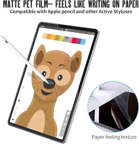 [عبوتان] واقي شاشة PAPERFEEL لجهاز iPad Air 5th (2022) وiPad Pro 11 بوصة/iPad Air 4th (2020) 11 بوصة، واقي شاشة ورق مطفي - اكتب ورسم مع قلم ابل كاستخدام على الورق in Kuwait