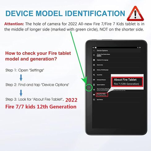 واقي شاشة SPARIN مكون من قطعتين متوافق مع جهاز Fire 7/Fire 7 Kids Tablet الجديد كليًا (الجيل الثاني عشر، إصدار 2022) مقاس 7 بوصة، زجاج مقسى/مضاد للخدش in Kuwait