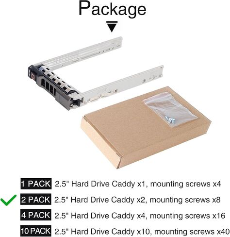 10-Pack 2.5" Hard Drive Tray Caddy for Dell PowerEdge R630 R730 R830 R930 in Kuwait