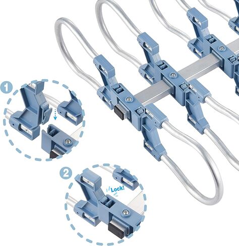 تحديث 2021!! هوائي تلفزيون HD رقمي مضخم WA-2608 وكيبل محوري RG6 بطول 60 قدم بنطاق 150 ميل دوران لاسلكي عن بعد in Kuwait