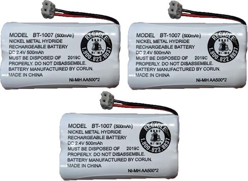 JustGreatDealz Battery BT-1007 BT1007 BT904 BT-904 BT1015 BT-1015 BBTY0651101 BBTY0460001 BBTY0510001 BBTY0624001 BBTY0700001 HHR-P506 HHR-P506A Compatible with Uniden Telephones (1-Pack) in Saudi Arabia